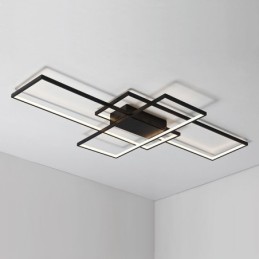 Lámpara de techo moderna y contemporánea de aluminio con pintura, lámpara de pared empotrada con regulador de intensidad remoto para sala de estar y dormitorio. También se puede usar como lámpara de pared.