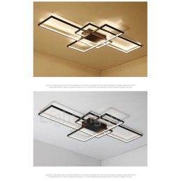 Lámpara de techo moderna y contemporánea de aluminio con pintura, lámpara de pared empotrada con regulador de intensidad remoto para sala de estar y dormitorio. También se puede usar como lámpara de pared.