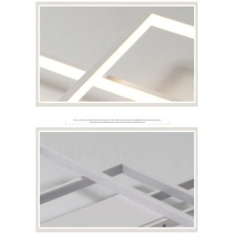 Lámpara de techo moderna y contemporánea de aluminio con pintura, lámpara de pared empotrada con regulador de intensidad remoto para sala de estar y dormitorio. También se puede usar como lámpara de pared.