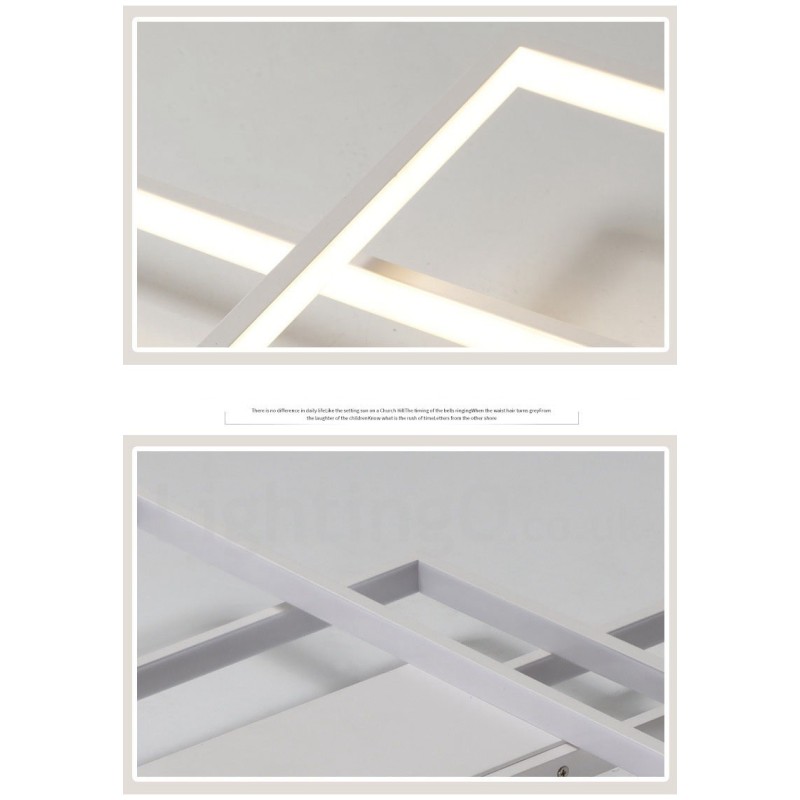 Lámpara de techo moderna y contemporánea de aluminio con pintura, lámpara de pared empotrada con regulador de intensidad remoto para sala de estar y dormitorio. También se puede usar como lámpara de pared.