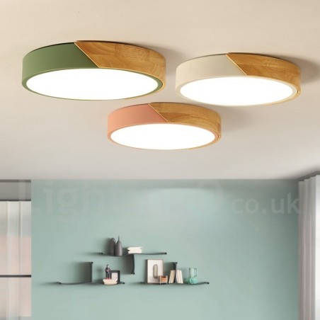 Lámpara de techo moderna y contemporánea de acero y madera. Lámpara de techo moderna y contemporánea de acero y madera.