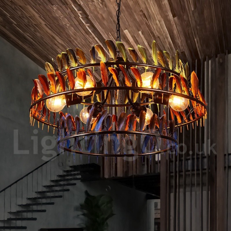 Lámpara colgante de araña de iluminación retro