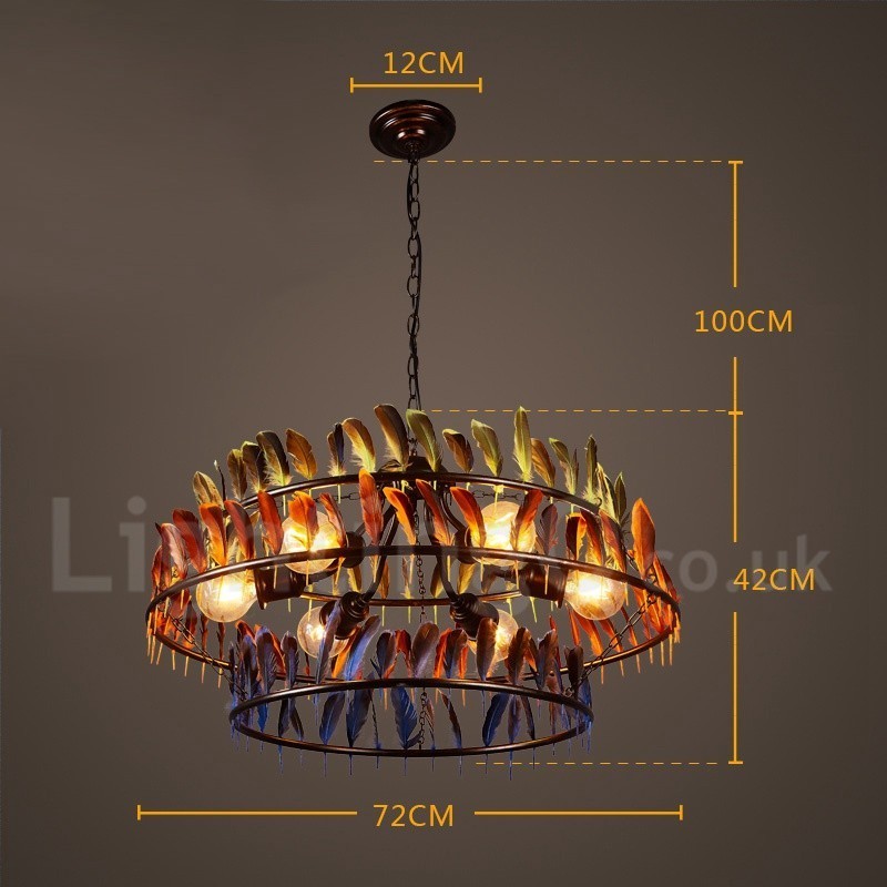 Lámpara colgante de araña de iluminación retro