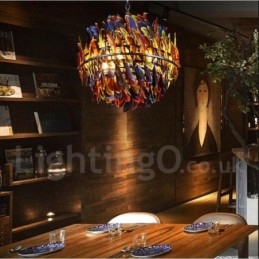 Lámpara colgante de acero retro para tienda de iluminación