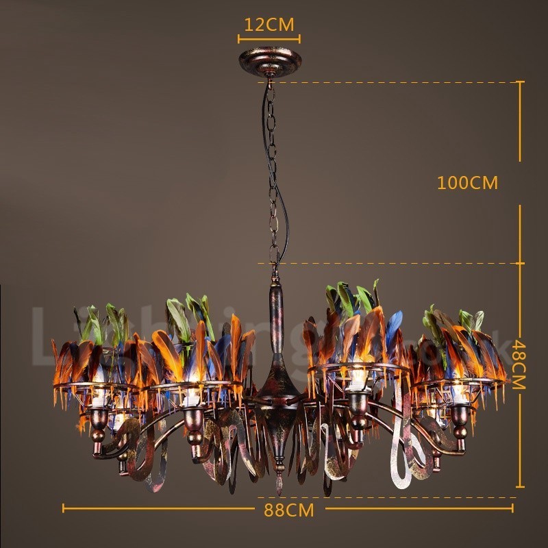 Lámpara colgante de acero retro para tienda de iluminación