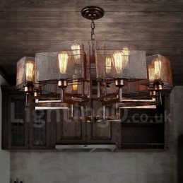 Lámpara colgante de acero de estilo industrial para tienda.