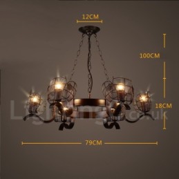 Lámpara colgante de acero de estilo industrial para tienda.