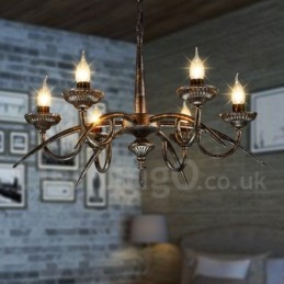 Lámpara colgante de acero de estilo industrial para tienda.