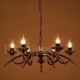 Lámpara colgante de acero de estilo industrial para tienda.