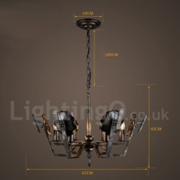 Lámpara colgante de acero de estilo industrial para tienda.