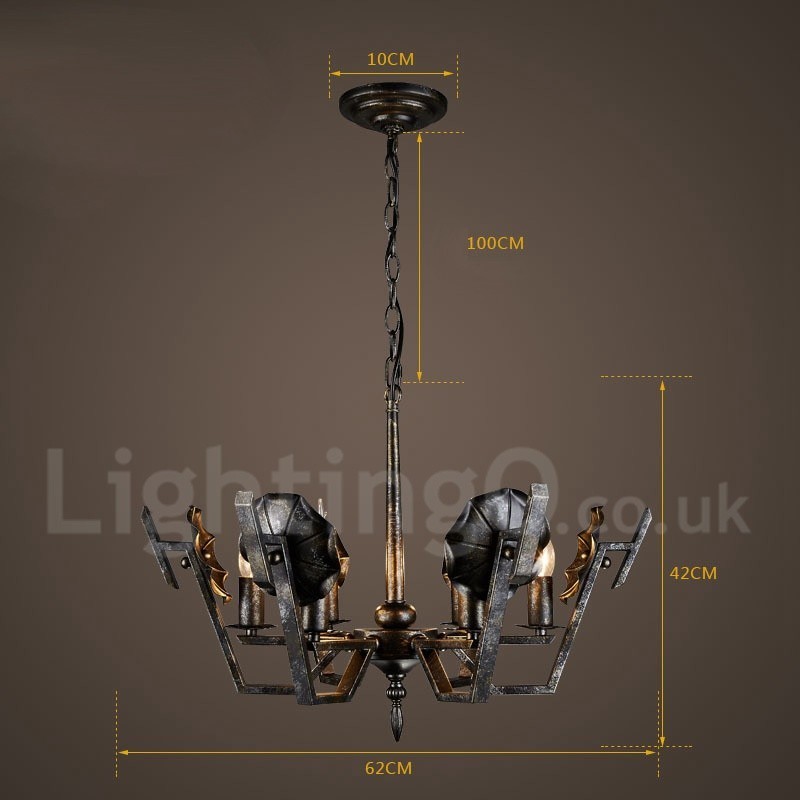 Lámpara colgante de acero de estilo industrial para tienda.