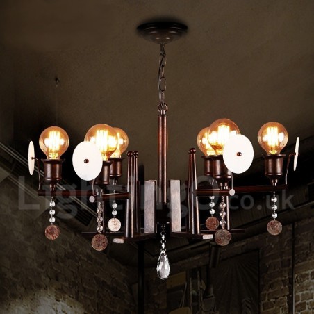 Lámpara colgante de cristal acrílico de acero de estilo industrial para tienda. Lámpara colgante de cristal acrílico de acero de estilo industrial para tienda.