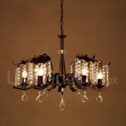 Lámpara colgante de acero de estilo industrial para tienda.