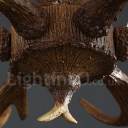 Lámpara colgante de araña de resina de estilo industrial para tienda