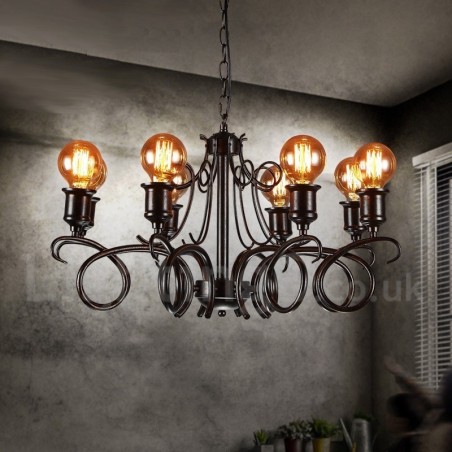 Lámpara colgante de acero de estilo industrial para tienda. Lámpara colgante de acero de estilo industrial para tienda.