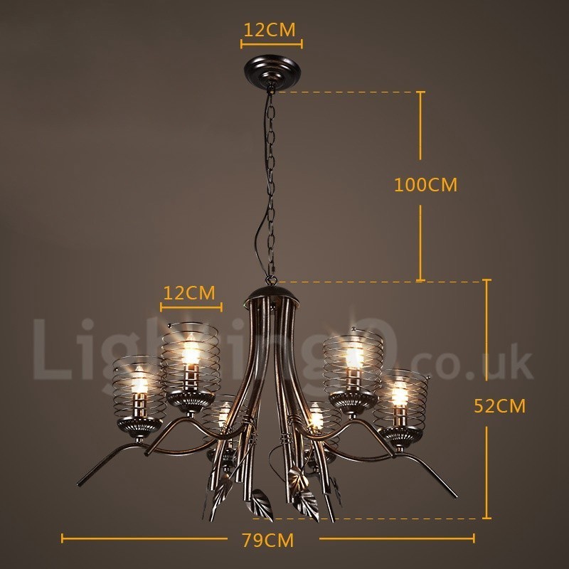 Lámpara colgante de acero de estilo industrial para tienda.