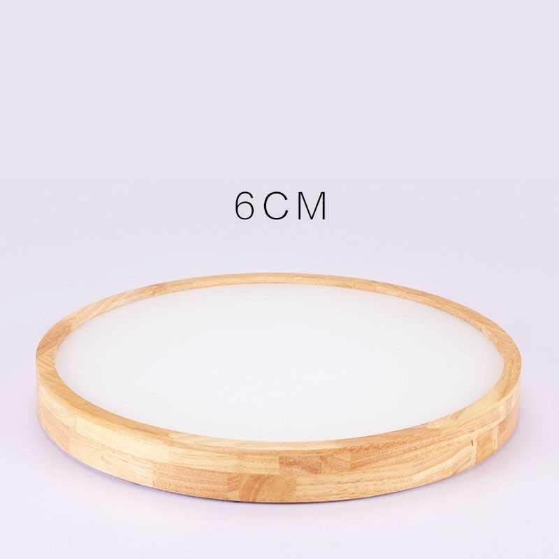 Lámpara de techo de madera redonda ultrafina Lámpara de techo de madera maciza acrílica Luces nórdicas