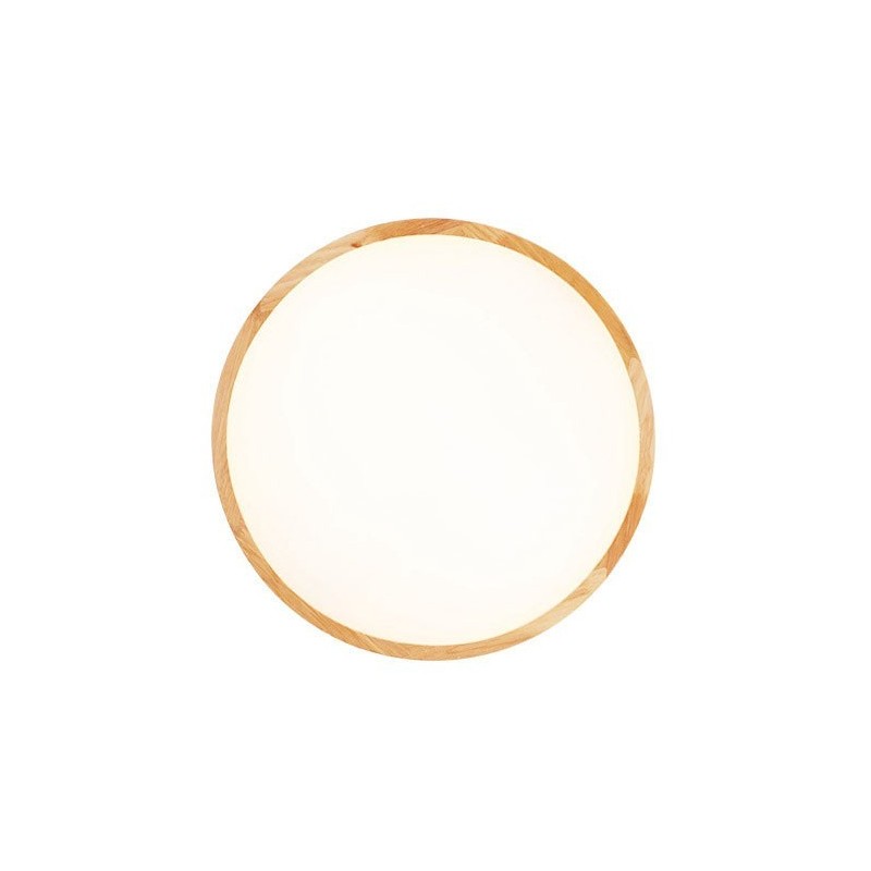 Lámpara de techo de madera redonda ultrafina Lámpara de techo de madera maciza acrílica Luces nórdicas