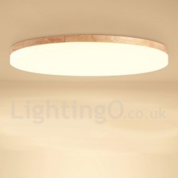 Lámpara de techo redonda nórdica, lámpara de madera maciza moderna y sencilla, lámpara de techo ultrafina