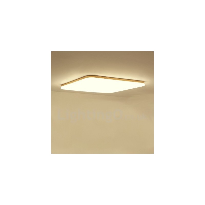 Lámpara de techo ultrafina cuadrada de madera maciza acrílica