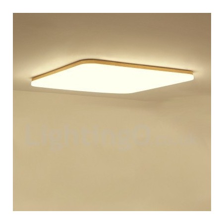 Lámpara de techo ultrafina cuadrada de madera maciza acrílica Lámpara de techo ultrafina cuadrada de madera maciza acrílica