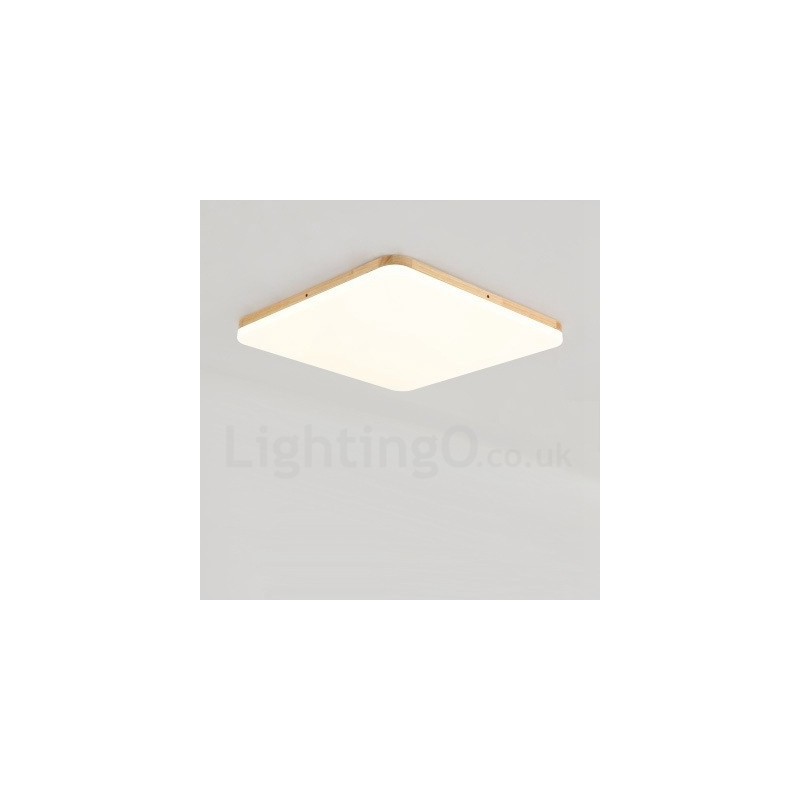 Lámpara de techo ultrafina cuadrada de madera maciza acrílica