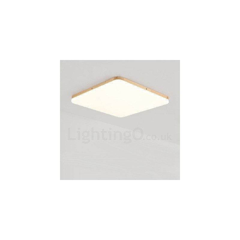 Lámpara de techo ultrafina cuadrada de madera maciza acrílica