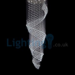 Lámpara de araña contemporánea moderna con montaje empotrado, lámpara colgante con forma de gota de lluvia de cristal