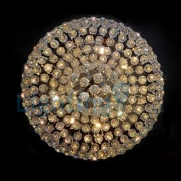 Lámpara de araña contemporánea moderna con montaje empotrado, lámpara colgante con forma de gota de lluvia de cristal