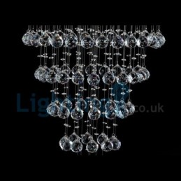 Lámpara colgante empotrada moderna y contemporánea con forma de gota de lluvia de cristal