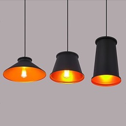 Lámpara colgante de metal de 3 luces, estilo mini, moderna y contemporánea
