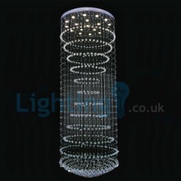 Lámpara de araña contemporánea moderna con montaje empotrado, lámpara colgante con forma de gota de lluvia de cristal