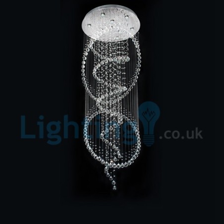 Lámpara de araña contemporánea moderna con montaje empotrado, lámpara colgante con forma de gota de lluvia de cristal Lámpara de araña contemporánea moderna con montaje empotrado, lámpara colgante con forma de gota de lluvia de cristal