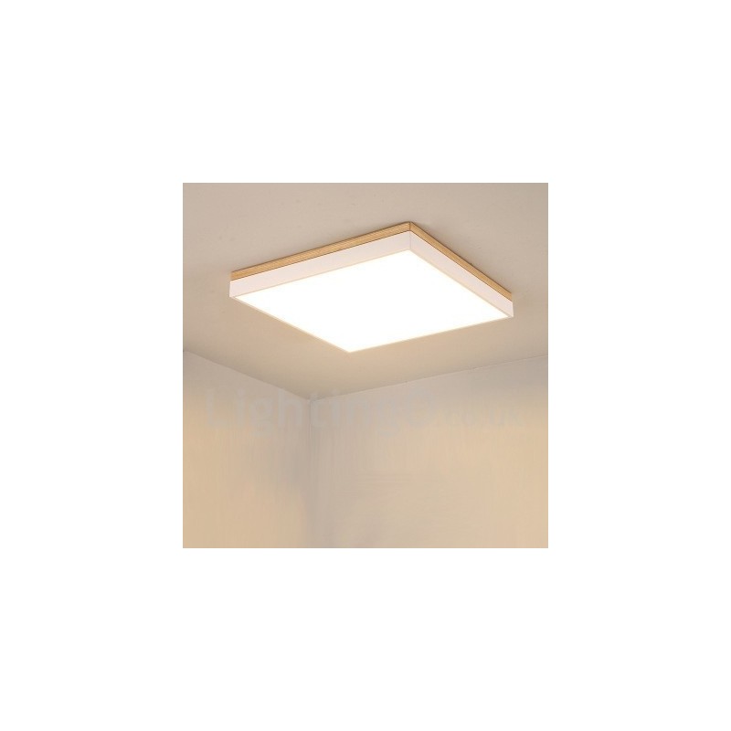 Lámpara de techo de madera maciza ultrafina cuadrada sencilla y moderna