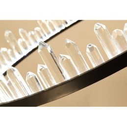 Lámpara colgante de cristal de doble círculo de moda moderna