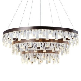 Lámpara colgante de cristal con diseño circular moderno