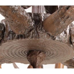 Lámpara de araña rústica artística retro de astas de 9 luces