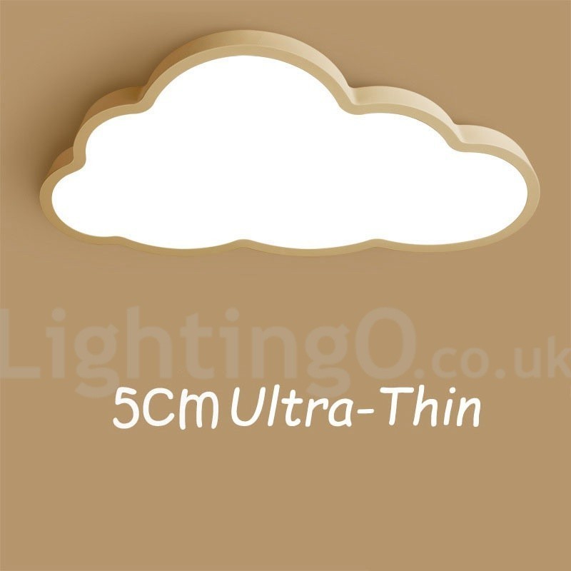 Lámpara de techo empotrada de estilo nórdico moderno, contemporáneo y regulable, con nubes ultrafinas y pantalla acrílica, con control remoto. También se puede usar como luz de pared.