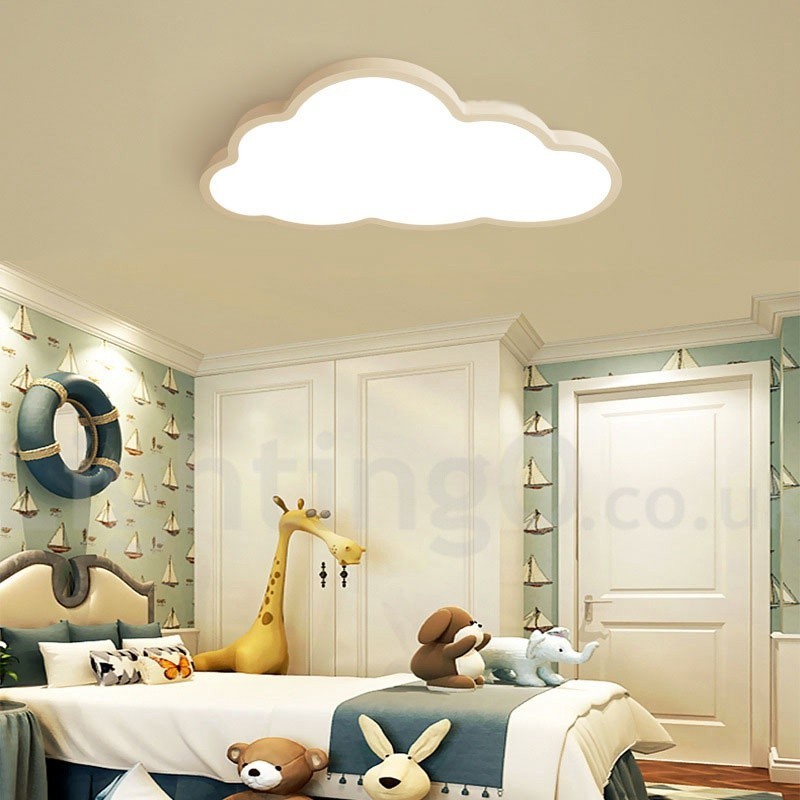 Lámpara de techo empotrada de estilo nórdico moderno, contemporáneo y regulable, con nubes ultrafinas y pantalla acrílica, con control remoto. También se puede usar como luz de pared.