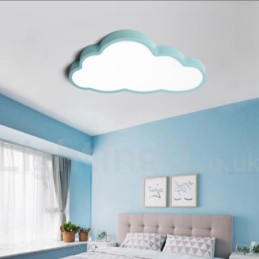 Lámpara de techo empotrada de estilo nórdico moderno, contemporáneo y regulable, con nubes ultrafinas y pantalla acrílica, con control remoto. También se puede usar como luz de pared.