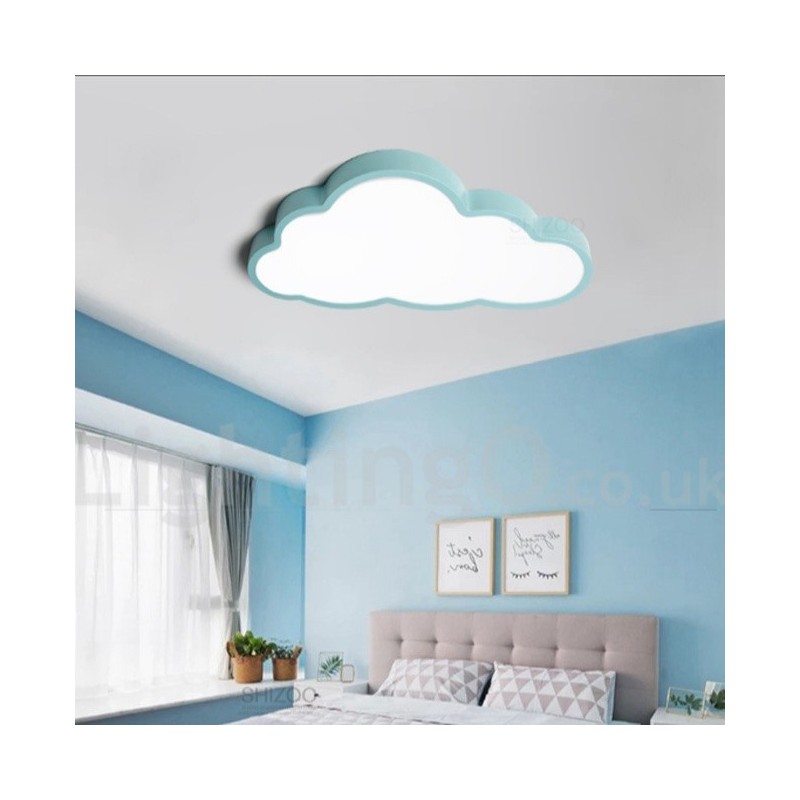 Lámpara de techo empotrada de estilo nórdico moderno, contemporáneo y regulable, con nubes ultrafinas y pantalla acrílica, con control remoto. También se puede usar como luz de pared.