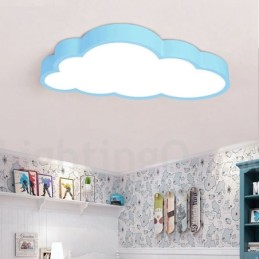 Lámpara de techo empotrada de estilo nórdico moderno, contemporáneo y regulable, con nubes ultrafinas y pantalla acrílica, con control remoto. También se puede usar como luz de pared.