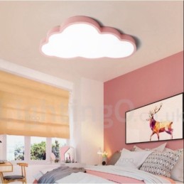 Lámpara de techo empotrada de estilo nórdico moderno, contemporáneo y regulable, con nubes ultrafinas y pantalla acrílica, con control remoto. También se puede usar como luz de pared.