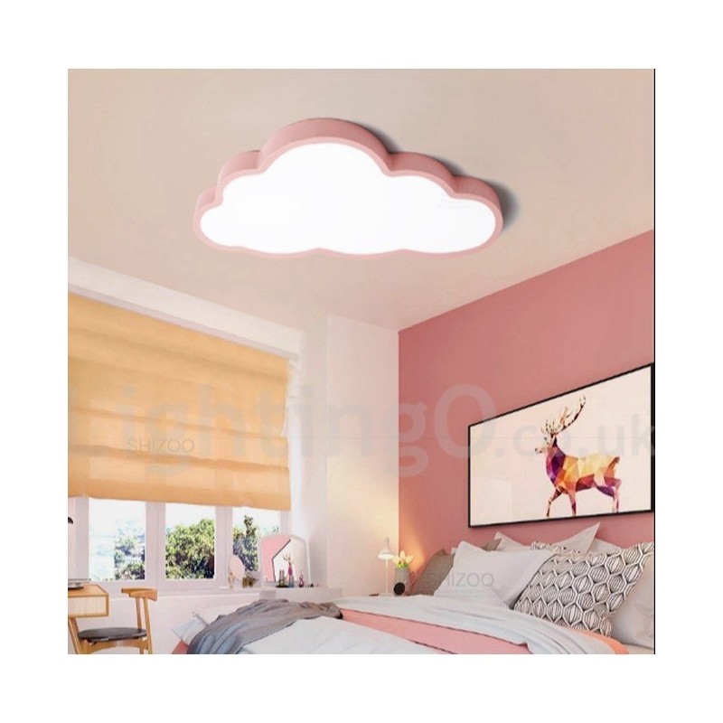 Lámpara de techo empotrada de estilo nórdico moderno, contemporáneo y regulable, con nubes ultrafinas y pantalla acrílica, con control remoto. También se puede usar como luz de pared.