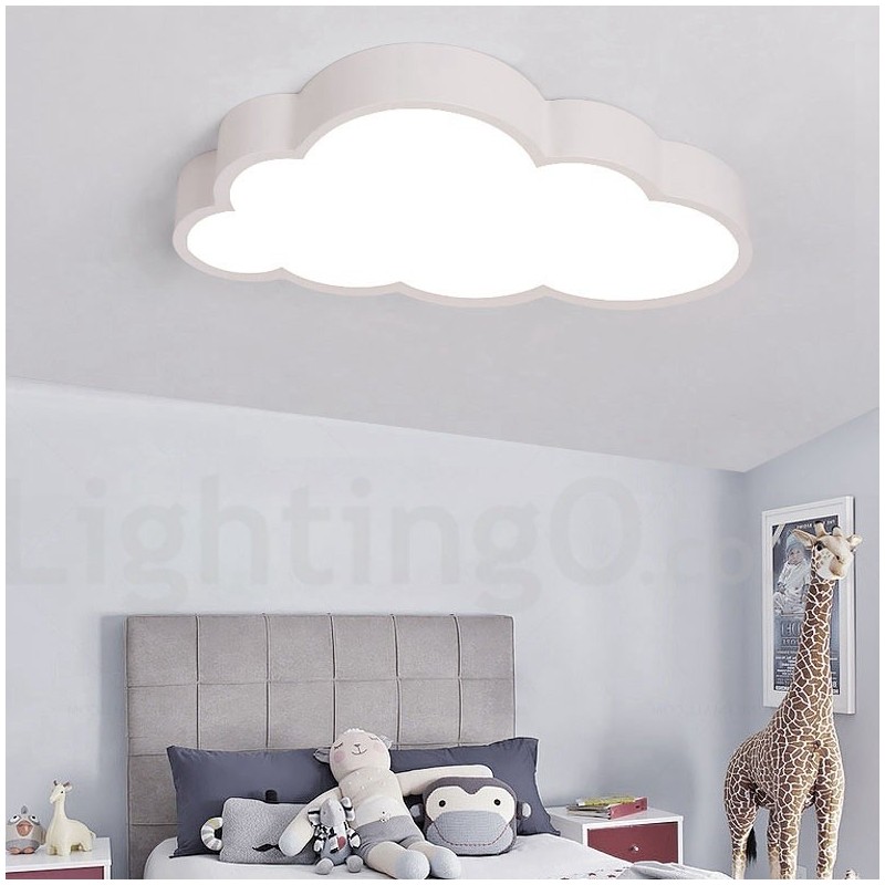 Lámpara de techo empotrada de estilo nórdico moderno, contemporáneo y regulable, con nubes ultrafinas y pantalla acrílica, con control remoto. También se puede usar como luz de pared.