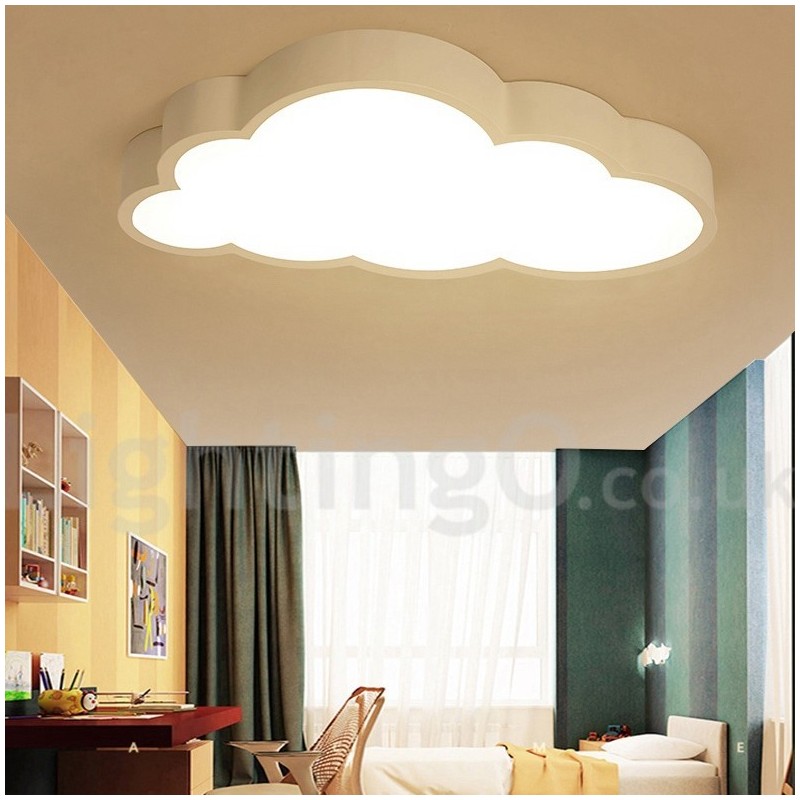 Lámpara de techo empotrada de estilo nórdico moderno, contemporáneo y regulable, con nubes ultrafinas y pantalla acrílica, con control remoto. También se puede usar como luz de pared.