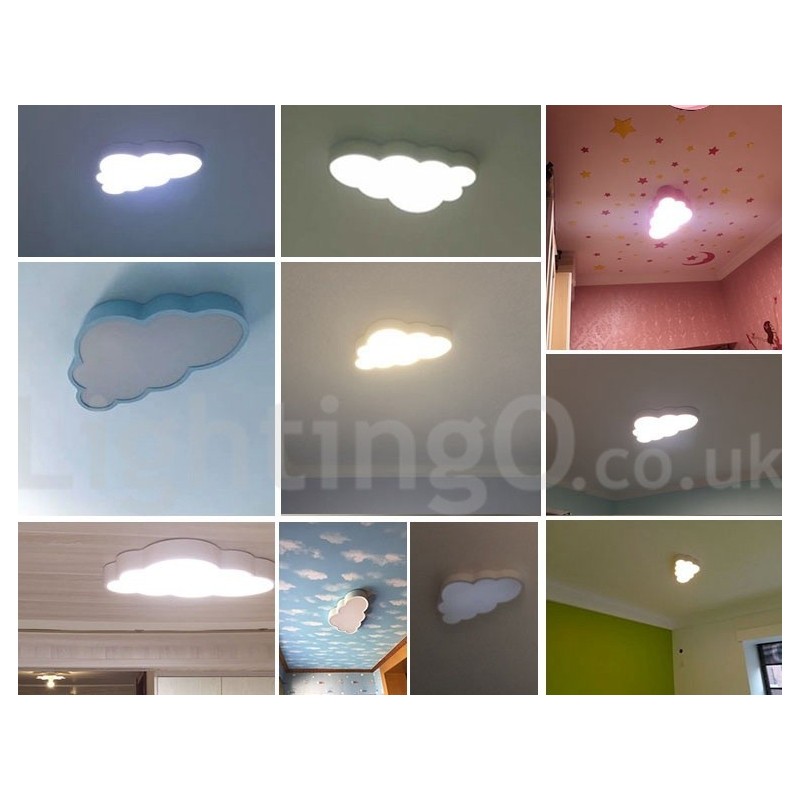 Lámpara de techo empotrada de estilo nórdico moderno, contemporáneo y regulable, con nubes ultrafinas y pantalla acrílica, con control remoto. También se puede usar como luz de pared.