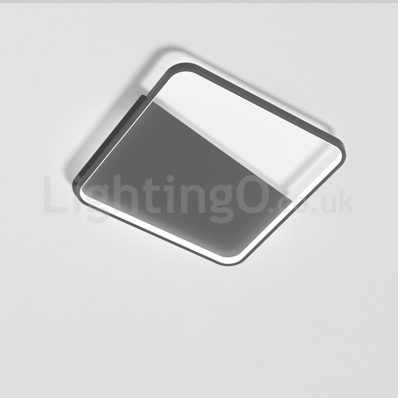 Lámparas de techo empotradas cuadradas de aluminio ultrafinas y minimalistas modernas de 5 cm