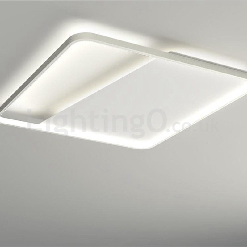 Lámparas de techo empotradas cuadradas de aluminio ultrafinas y minimalistas modernas de 5 cm