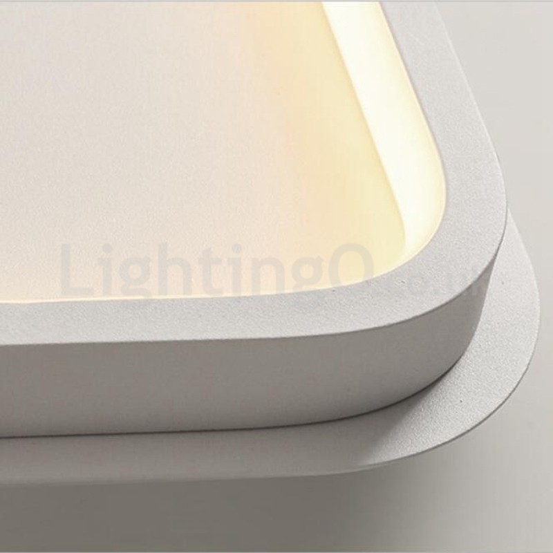 Lámparas de techo empotradas cuadradas de aluminio ultrafinas y minimalistas modernas de 5 cm